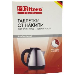 Средство для ухода за техникой Filtero Таблетки от накипи для чайников 6шт, Арт.604
Средство для ухода за техникой Filtero Таблетки от накипи для чайников 6шт, Арт.604