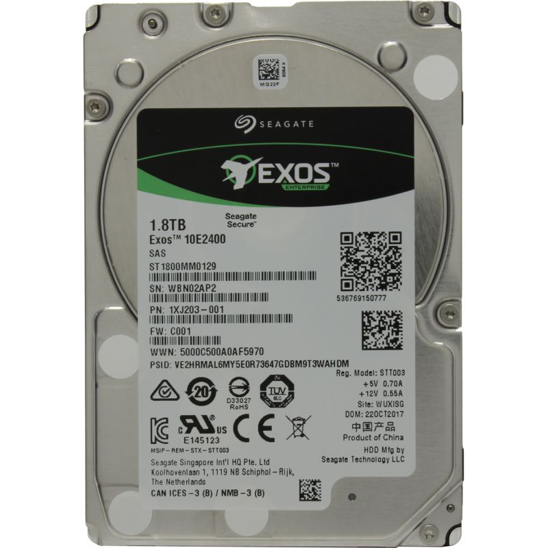 Жесткий диск Seagate Original SAS 3.0/1800Gb/10000rpm/256Mb/2.5 (ST1800MM0129)
Жесткий диск Seagate Original SAS 3.0/1800Gb/10000rpm/256Mb/2.5 (ST1800MM0129)