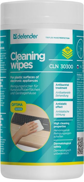 Средство для ухода за техникой Defender CLN 30300 Optima 100шт Салфетки для поверхностей
Средство для ухода за техникой Defender CLN 30300 Optima 100шт Салфетки для поверхностей