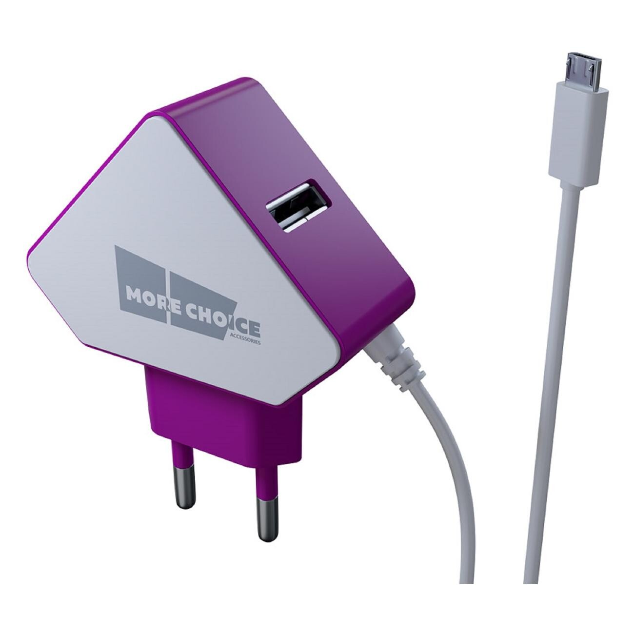 Сетевое зарядное устройство More choice NC42m White/Purple (4627151193359)
Сетевое зарядное устройство More choice NC42m White/Purple (4627151193359)