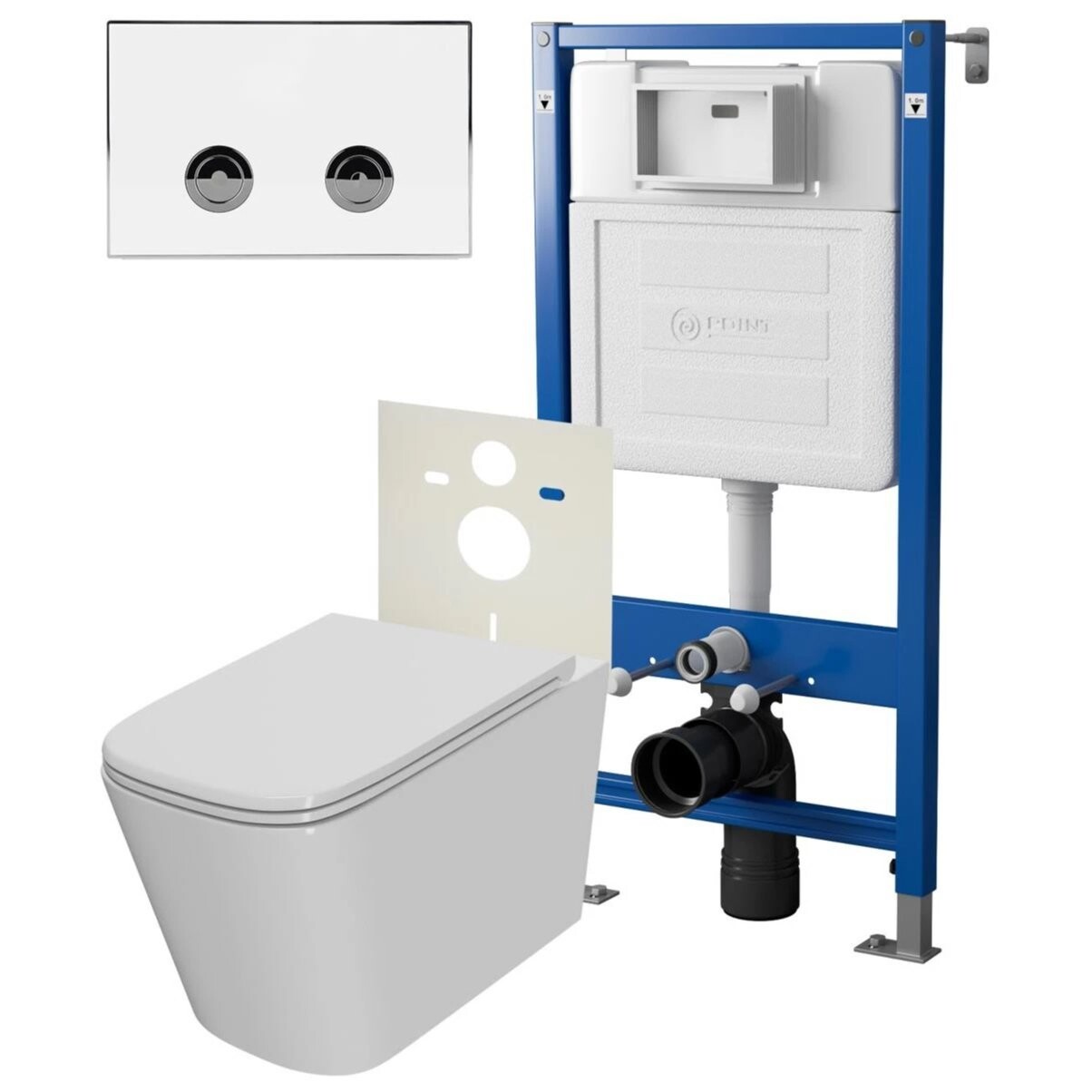 Комплект инсталляции Point PN48179WC (Элемент П PN45121 +Клав. Венера белый/хром PN44071WC + Унитаз Ника)
Комплект инсталляции Point PN48179WC (Элемент П PN45121 +Клав. Венера белый/хром PN44071WC + Унитаз Ника)