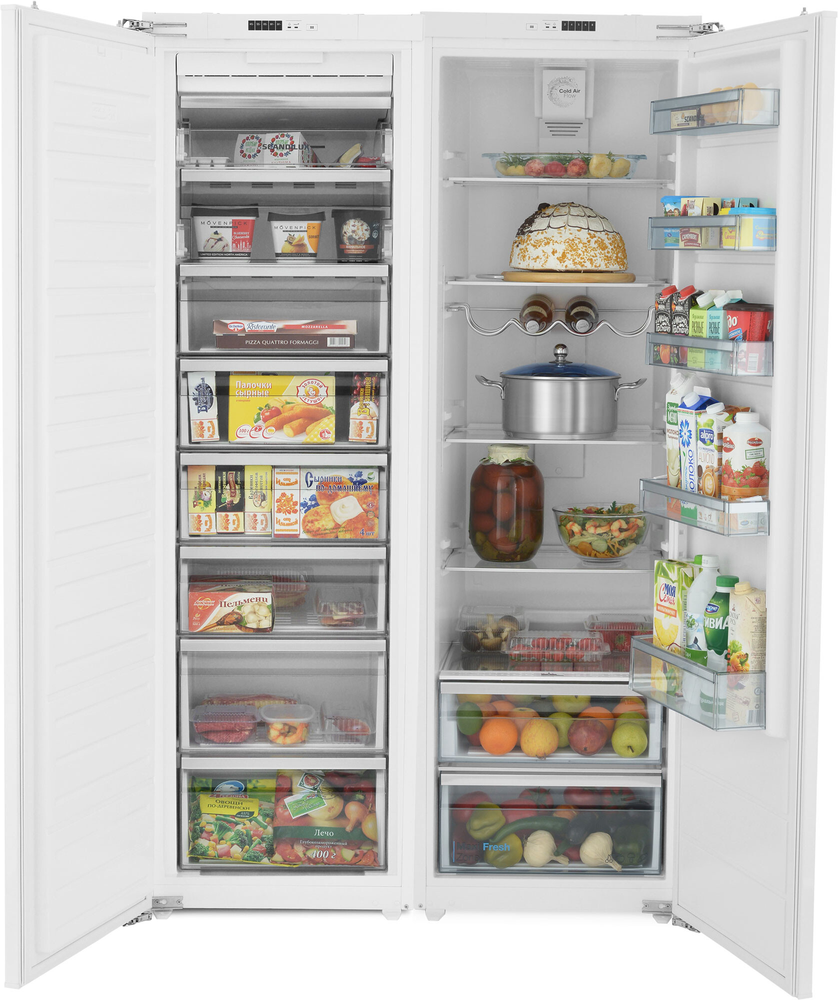 Встраиваемый холодильник Side by Side Scandilux SBSBI524EZ (RBI524EZ+FNBI524E)
Встраиваемый холодильник Side by Side Scandilux SBSBI524EZ (RBI524EZ+FNBI524E)