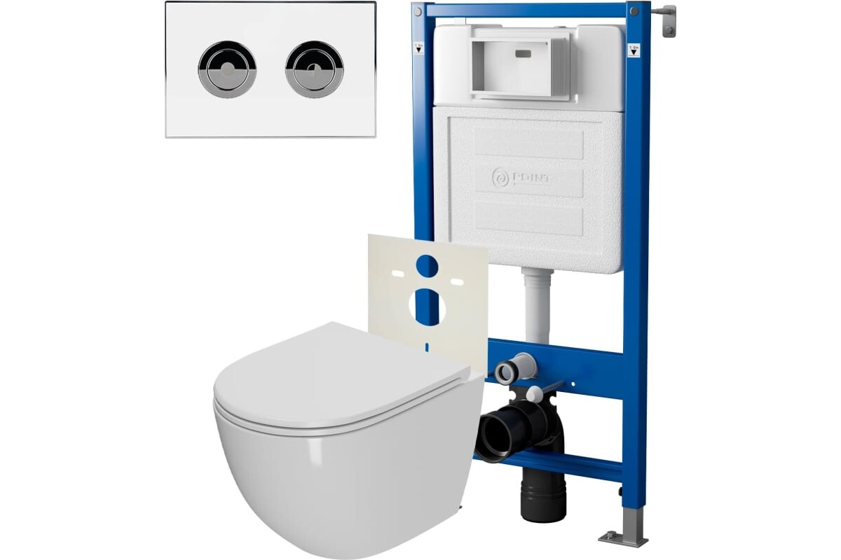 Комплект инсталляции Point PN48203WC (Элемент П PN45121 +Клавиша Венера белый/хром PN44072WC +Унитаз Афина)
Комплект инсталляции Point PN48203WC (Элемент П PN45121 +Клавиша Венера белый/хром PN44072WC +Унитаз Афина)