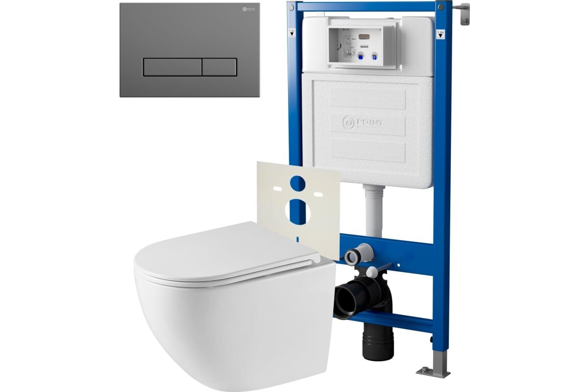 Комплект инсталляции Point PN48253GM (Элемент PN45120 +Клавиша Меркурий графит PN44831GM +Унитаз Сатурн PN41901)
Комплект инсталляции Point PN48253GM (Элемент PN45120 +Клавиша Меркурий графит PN44831GM +Унитаз Сатурн PN41901)