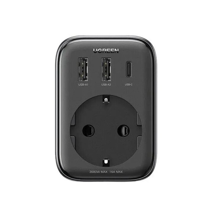 Сетевое зарядное устройство Ugreen CD314 DigiNest Outlet Extender (1 AC outlets + 30W 2A1C) черный (90613)
Сетевое зарядное устройство Ugreen CD314 DigiNest Outlet Extender (1 AC outlets + 30W 2A1C) черный (90613)