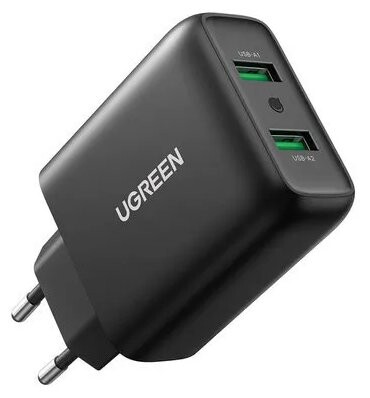 Сетевое зарядное устройство Ugreen Dual USB-A QC 3.0 36W Charger CD161 Black (10216)
Сетевое зарядное устройство Ugreen Dual USB-A QC 3.0 36W Charger CD161 Black (10216)