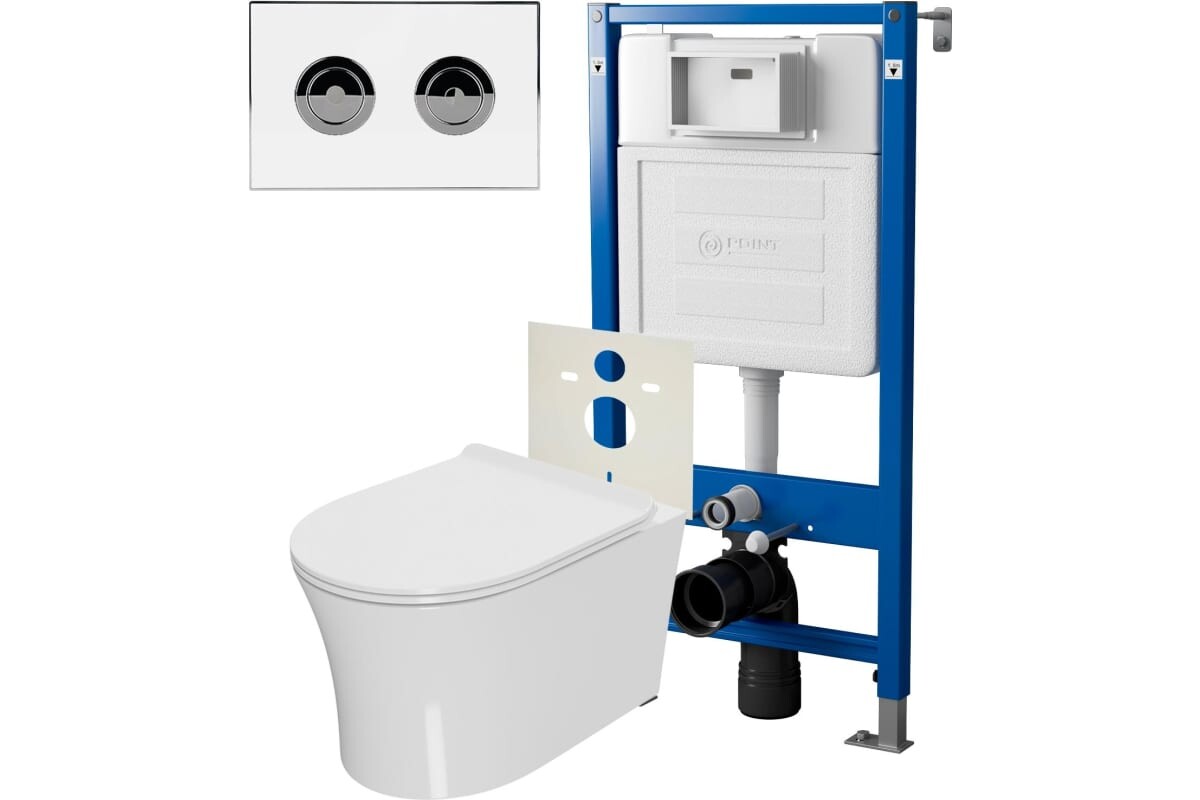 Комплект инсталляции Point PN48211WC (Элемент П PN45121 +Клавиша Венера белый/хром PN44072WC +Унитаз Вега)
Комплект инсталляции Point PN48211WC (Элемент П PN45121 +Клавиша Венера белый/хром PN44072WC +Унитаз Вега)