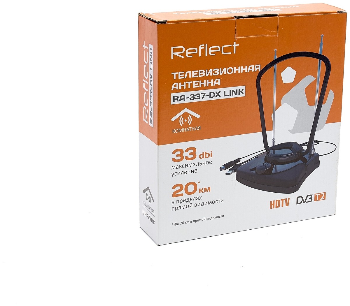 Телевизионная антенна Reflect LINK RA-337-DX (активная, МВ-ДМВ, с б/п, 33 дБи, коробка)
Телевизионная антенна Reflect LINK RA-337-DX (активная, МВ-ДМВ, с б/п, 33 дБи, коробка)