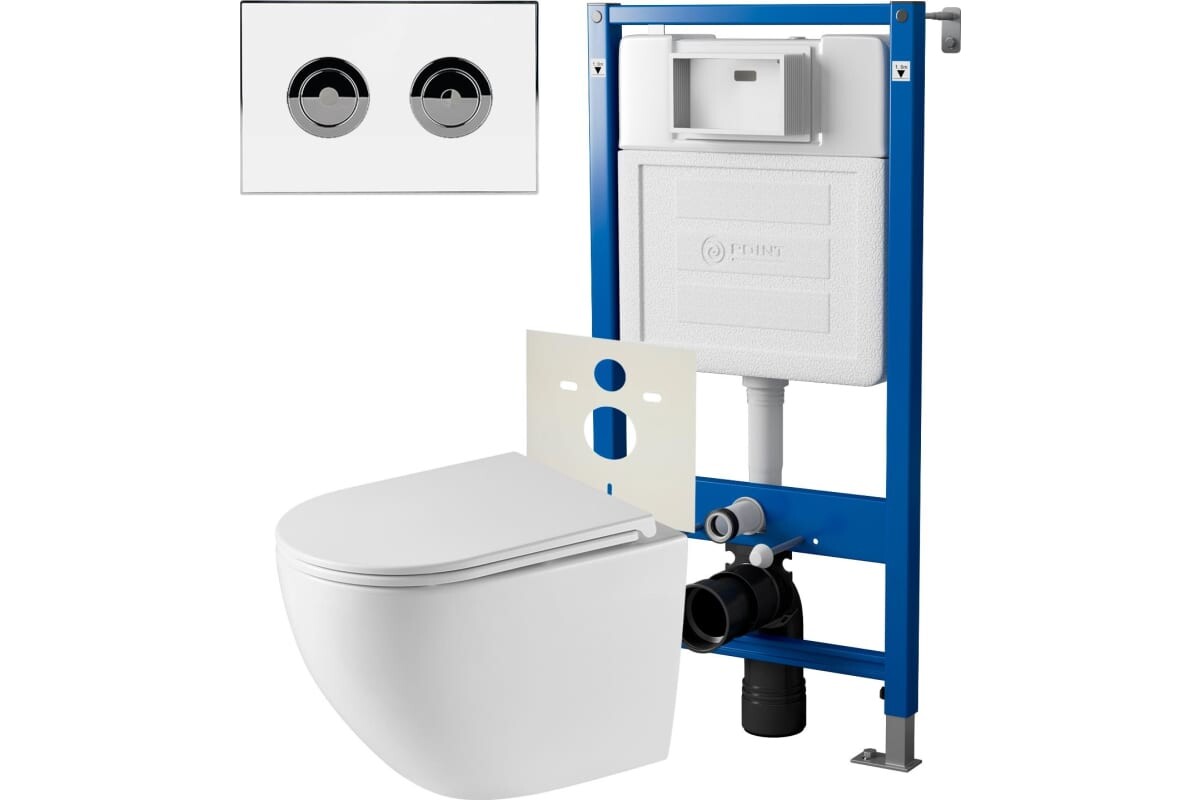 Комплект инсталляции Point PN48317WC (Элемент П PN45121 +Клавиша бел/хром +Унитаз Сатурн PN41901)
Комплект инсталляции Point PN48317WC (Элемент П PN45121 +Клавиша бел/хром +Унитаз Сатурн PN41901)