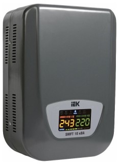 Стабилизатор напряжения IEK Shift 10кВА однофазный черный (IVS12-1-10000)
Стабилизатор напряжения IEK Shift 10кВА однофазный черный (IVS12-1-10000)