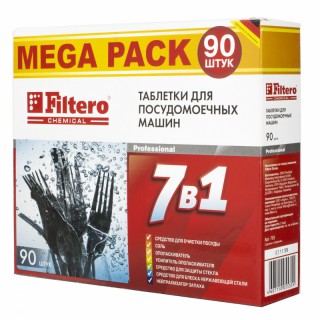 

Средство для мытья посуды Filtero Таблетки для ПММ "7 в 1" (90шт) Арт.703