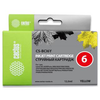 

Расходный материал для печати Cactus CS-BCI6Y желтый