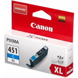 

Расходный материал для печати Canon CLI-451XLC голубой