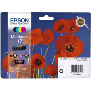 

Картридж Epson C13T17064A10 черный/голубой/пурпурный/желтый Набор картриджей