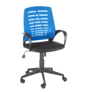 Кресло OLSS ИРИС синяя спинка черное сиденье от Imperiatechno