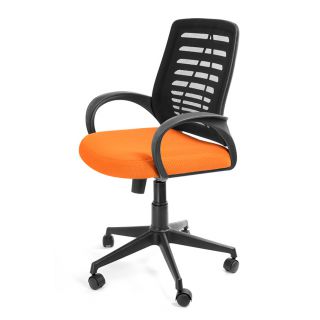 Кресло OLSS ИРИС черная спинка оранжевое сиденье от Imperiatechno