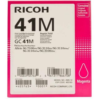Расходный материал для печати Ricoh GC 41M Пурпурный. 2200 страниц.