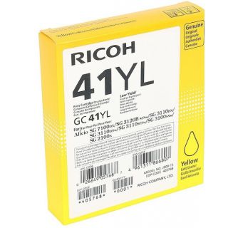 Расходный материал для печати Ricoh GC 41YL Жёлтый 600 страниц.
