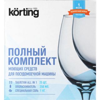 

Средство для ухода за техникой Korting DW KIT 301С Комплект для ухода за посудомоечной машиной