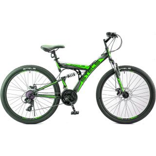 Велосипед взрослый STELS Focus MD 26 21-sp V010 (2018) чёрный/зелёный от Imperiatechno