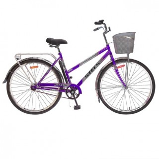 Велосипед взрослый STELS Navigator-300 Lady 28" Z010 Фиолетовый + корзина (рама 20")  (1 коробка+корзина) от Imperiatechno