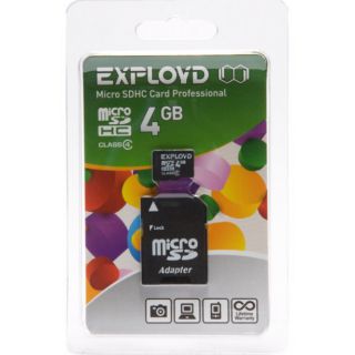 

Карта памяти Exployd MicroSDHC 4GB Class4