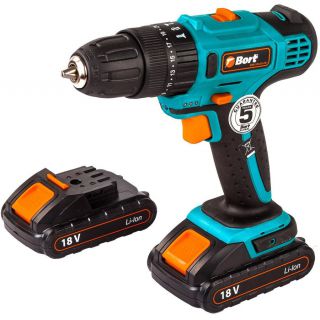 

Дрель Bort BAB-18IX2LI-FD