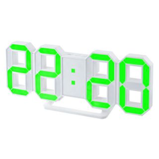 Часы настольные Perfeo PF-5202 белый корпус/зеленая подсветка