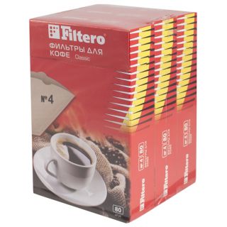 

Аксессуар для кофемашины Filtero Classic N4/240 комплект фильтров для кофе
