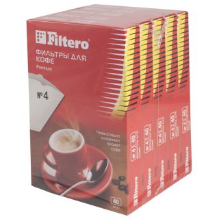 

Аксессуар для кофемашины Filtero Premium N4/200 комплект фильтров для кофе