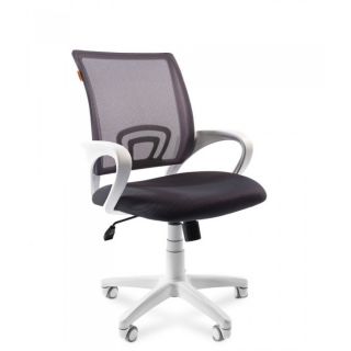 Фото - Кресло Chairman 696 белый пластик TW-12/TW-04 серый N компьютерное кресло chairman 737 офисное обивка текстиль цвет tw 12 серый