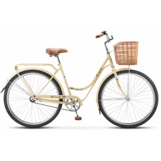Велосипед взрослый STELS Navigator-325 Lady 28 Z010 Слоновая-кость/коричневый (LU087509*LU072360*20) + корзина