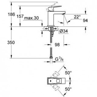 

Смеситель для раковины Grohe Eurocube 23132000