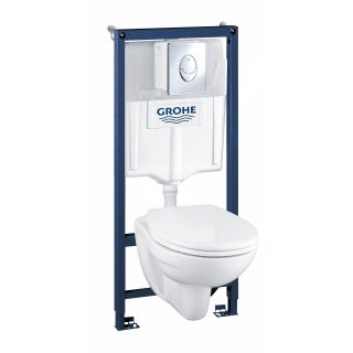 

Комплект инсталляции Grohe Solido Lecico 39192000 с подвесным унитазом, микролифт, панель Skate Air