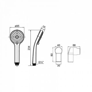 

Душевой гарнитур Milardo 2703F95M16