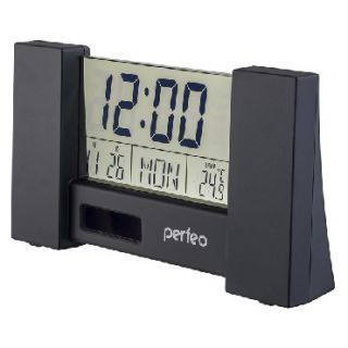 Часы настольные Perfeo СITY PF-S2056 черный (PF-A4605)