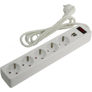 

Удлинитель Smartbuy SBSP-18-W 1.8м 5роз. белый
