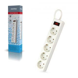 

Удлинитель Smartbuy SBSP-50-W 5м 5роз. белый