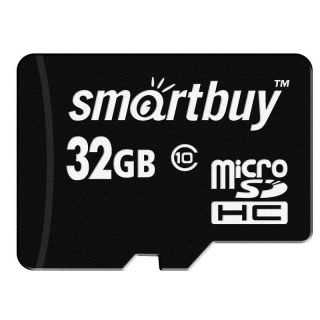 

Карта памяти Smartbuy MicroSDHC 32GB Class10 LE + адаптер