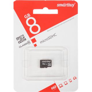 

Карта памяти Smartbuy MicroSDHC 8GB Сlass4