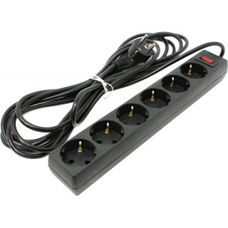 

Удлинитель EXEGATE SP-6-5B (6 роз/5M/евровилка) черный