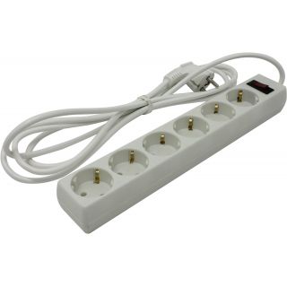 

Удлинитель EXEGATE SP-900W/SP-6-3W (6 роз/3М/евровилка) белый