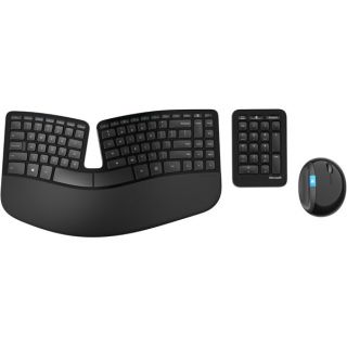

Комплект мыши и клавиатуры Microsoft Sculpt Ergonomic черный (L5V-00017)