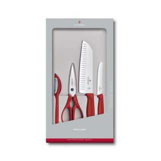 Набор кухонных ножей Victorinox Swiss Classic Kitchen (6.7131.4G) красный