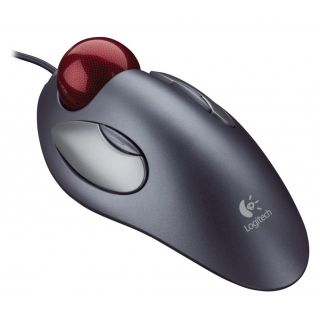 

Компьютерная мышь Logitech Marble серый/серебристый/красный (трекбол)