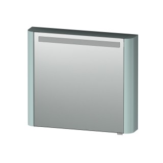 Шкаф с зеркалом Am.Pm Sensation 80см, левый с подсветкой, мятный, глянец (M30MCL0801GG) зеркальный шкаф am pm sensation 100 m30mcx1001wg