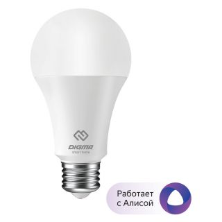 

Умная лампочка Digma DiLight E27 N1 E27 (8Вт, 800lm, Wi-Fi)