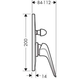 

Смеситель для ванны Hansgrohe Novus 71047000 (внешняя монтажная часть)