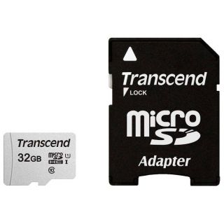 Карта памяти Transcend microSDHC 32Gb Class10 TS32GUSD300S-A + adapter карта памяти a data microsdhc class 4 32gb sd adapter ausdh32gcl4 ra1