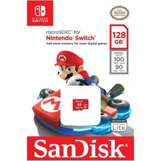 

Карта памяти SanDisk microSDXC 128GB for Nintendo Switch Lifetime Limited SDSQXAO-128G-GNCZN